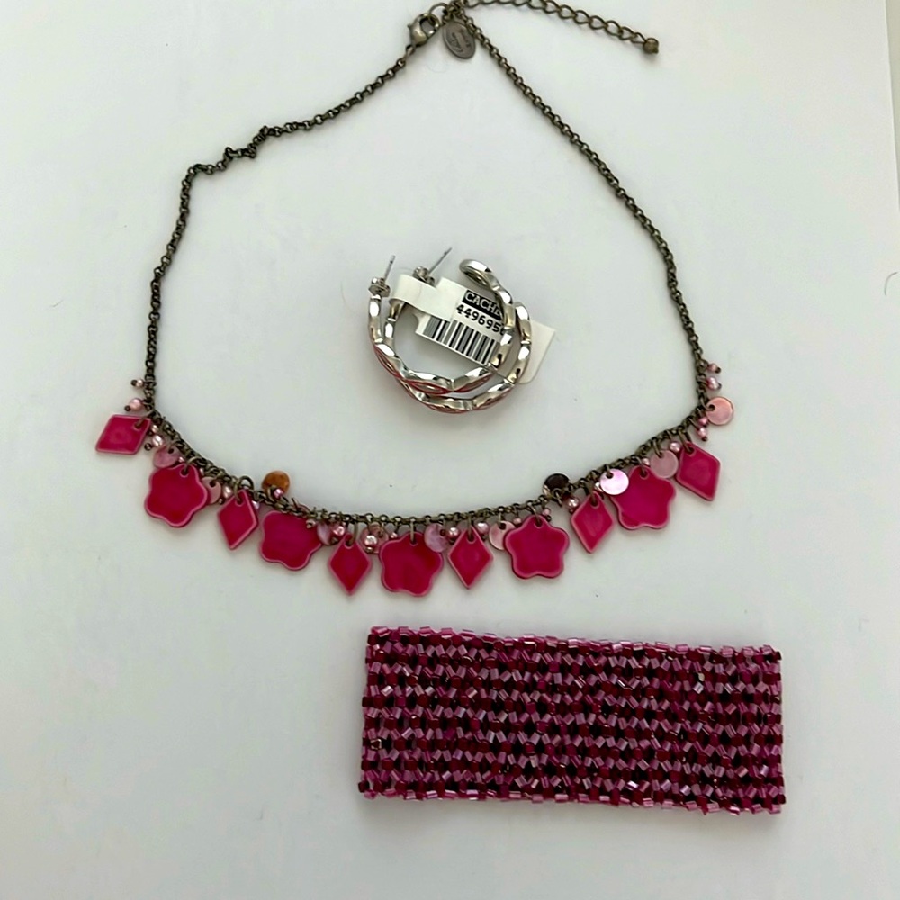 Set of Pink Jewelry - 3 pieces